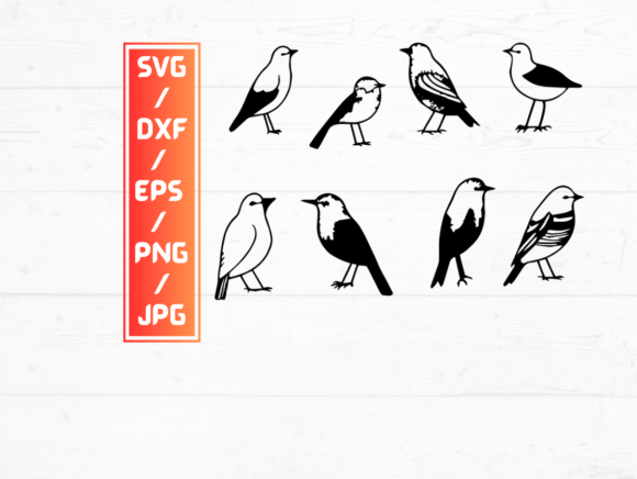 10 Group of Birds SVG Graphics for Modern Design Templates