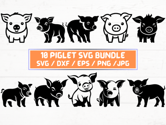 10 Piglet SVG File: Graphics for Crafts