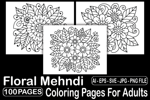 100 Floral Mehndi Coloring Pages Graphics Review