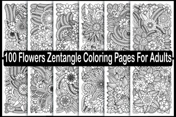 100 Zentangle Coloring Pages Bundle-KDP Graphics Review