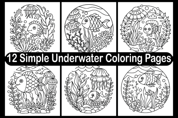 12 Simple Underwater Coloring Pages Graphics Review
