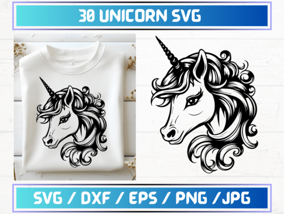 30 Unicorn SVG Files Graphics Review