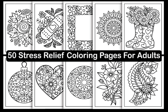50 Stress Relief Coloring Pages: Graphics and Coloring Pages Review