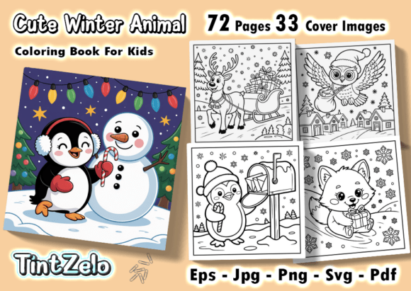 Cute Winter Animal Coloring Pages Kids Graphics and Coloring Pages Review
