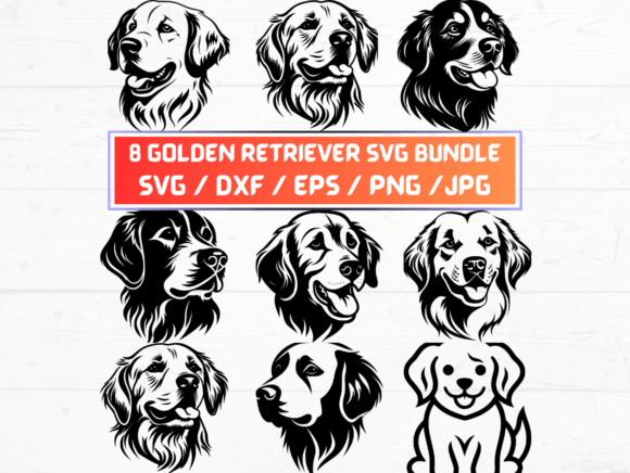 Golden Retriever SVG Graphics and Crafts for Bloggers
