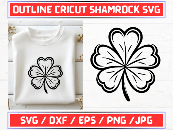 Outline Cricut Shamrock SVG: Graphics for Crafts