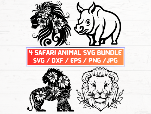 Safari Animal SVG Graphics for Crafts and Branding