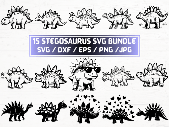 Stegosaurus SVG Graphics for Crafts
