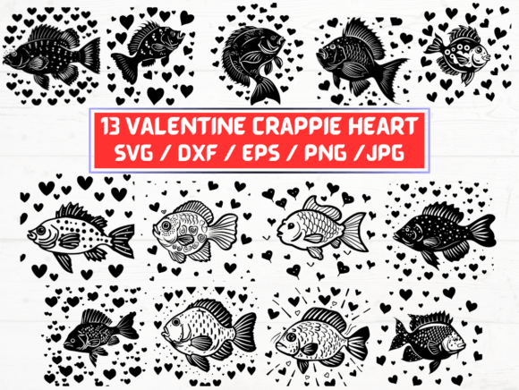Valentine Crappie Heart SVG Graphics and Crafts Review
