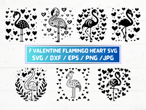 Valentine Flamingo Heart SVG Bundle: Graphics and Crafts Review