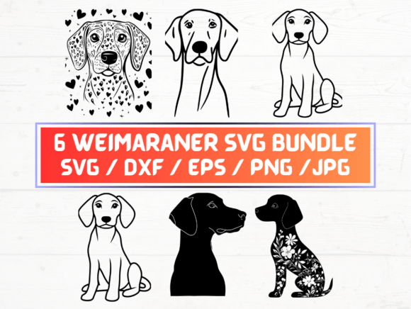 Weimaraner SVG Graphics for Crafts and Editorial Design
